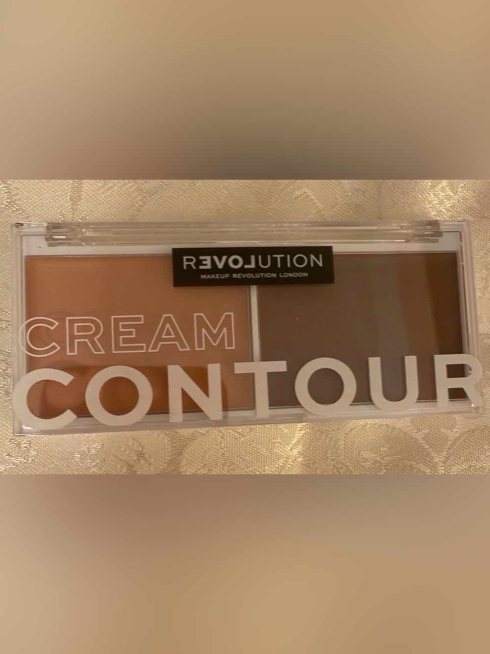 Relove by Revolution cream contour palette features two distinct shades